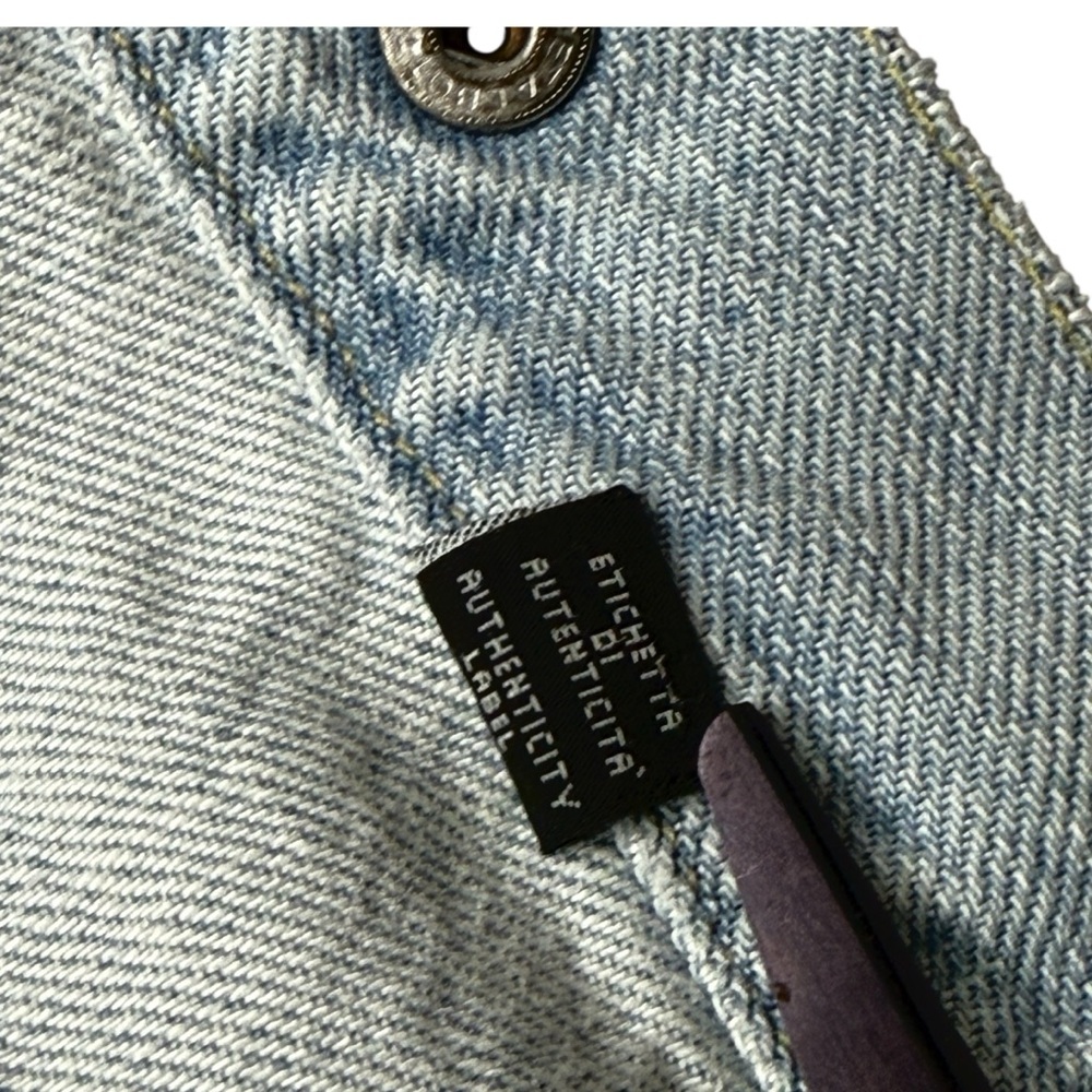 VERSACE‎ JEANS COUTURE Star Studded Vintage Denim Vest Italy Size Small - Picture 13 of 14